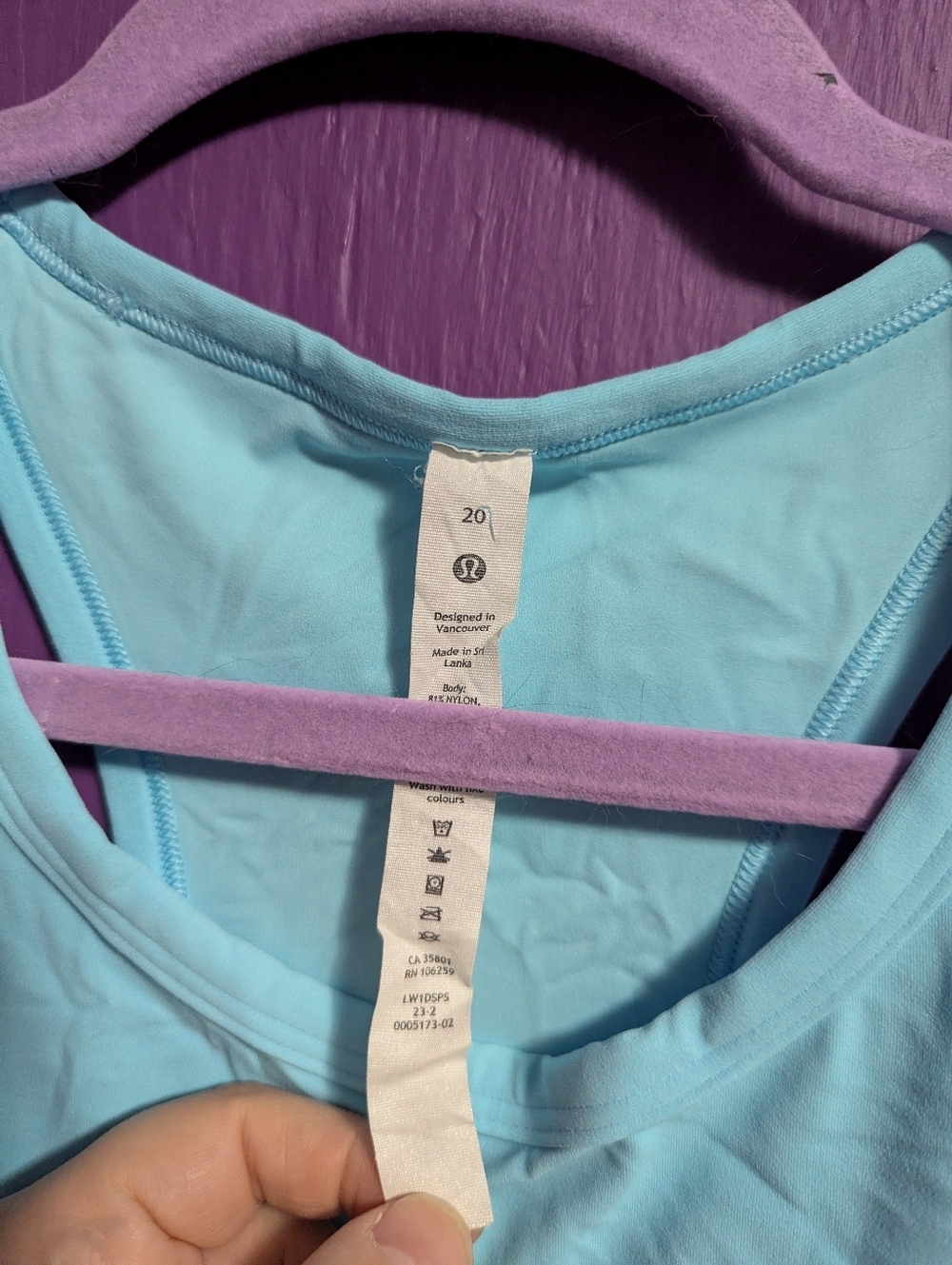 Lululemon Align Waist-Length Racerback Tank Top Aero Blue - Picture 4 of 5
